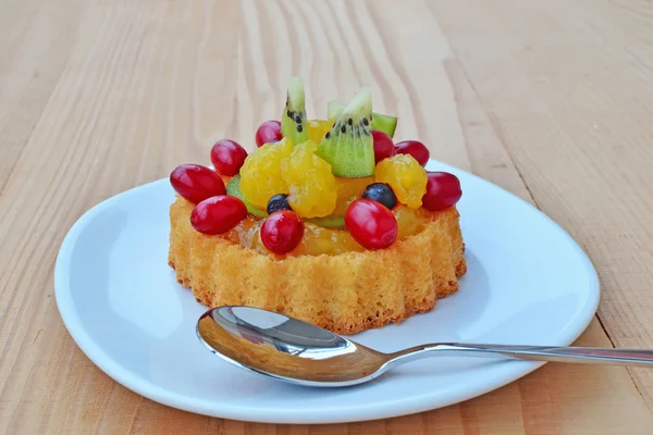 Fruit tart sponge cake — Stock Photo, Image
