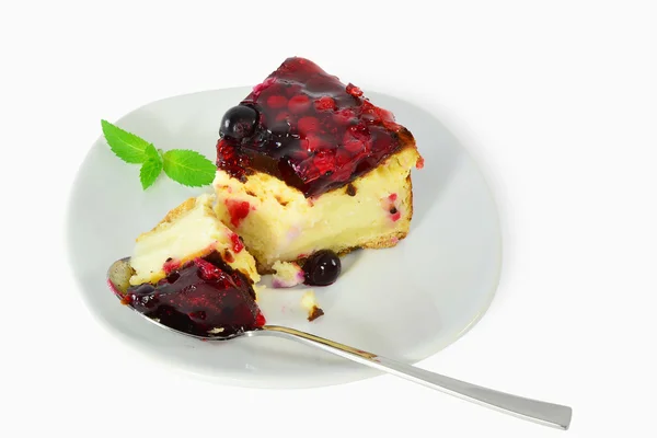 Cheesecake isolated — Stock Photo, Image