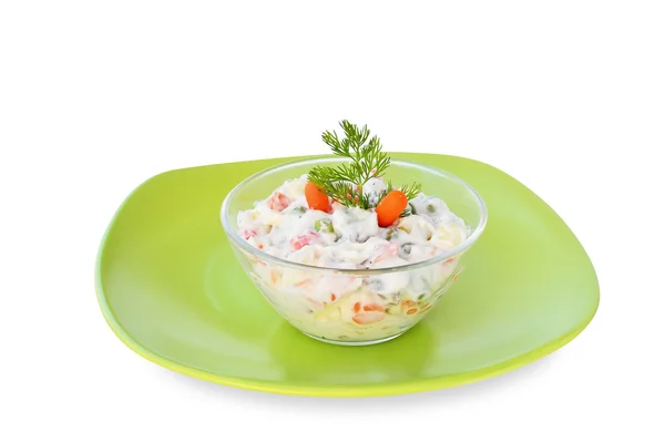 Olivier salada tradicional russo — Fotografia de Stock