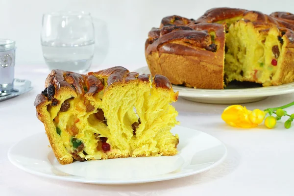 Pão doce fatiado — Fotografia de Stock