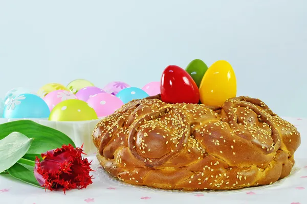 Festive Easter bread — Stock Photo, Image
