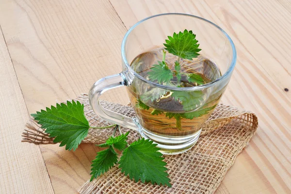 Stinging nettle tea (Urtica dioica) — Stock Photo, Image