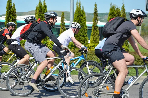 Masculino ciclistas corrida — Fotografia de Stock