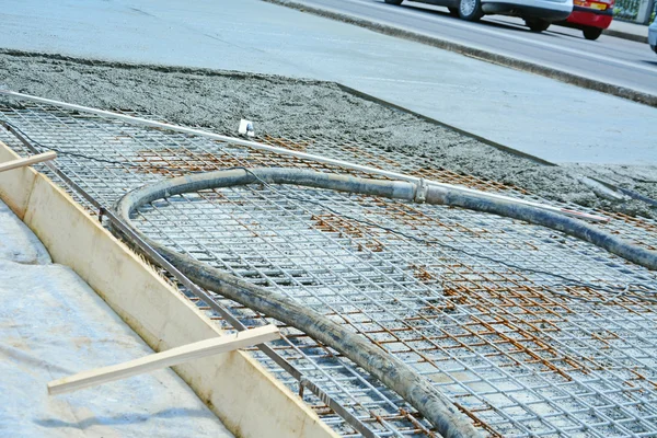 A frissítés közúti infrastruktúra újjáépítése — Stock Fotó