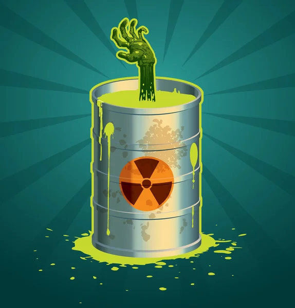 Wektor radioaktywnych baryłkę — Wektor stockowy