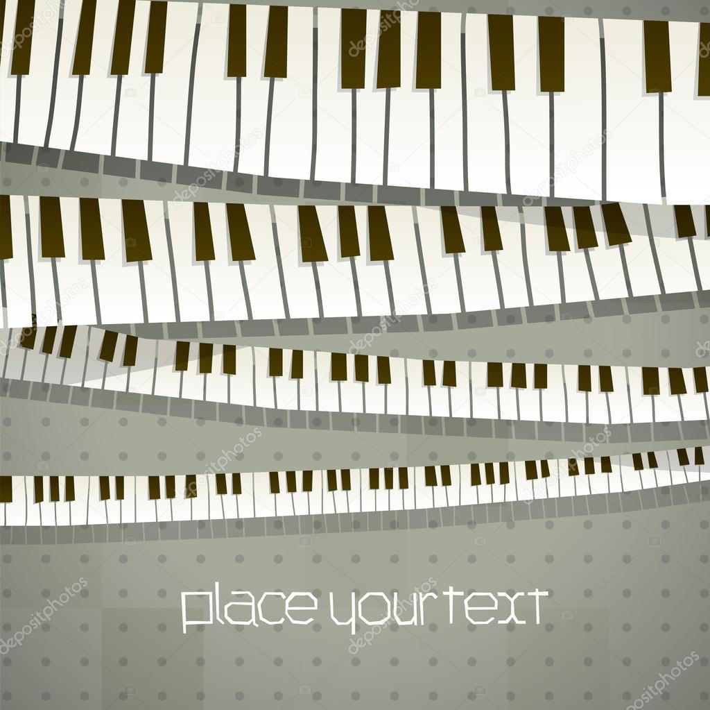 Vector abstract music piano background