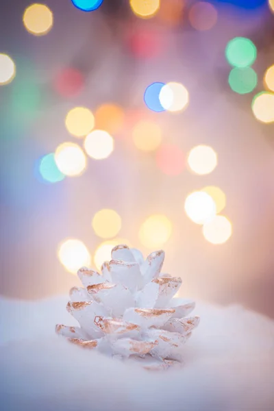 Fondo Navidad Galleta Forma Cono Pino Jengibre —  Fotos de Stock