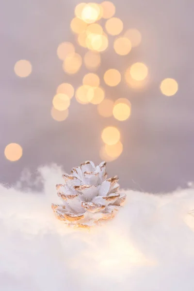 Kerst Achtergrond Peperkoek Dennenappel Koekje — Stockfoto