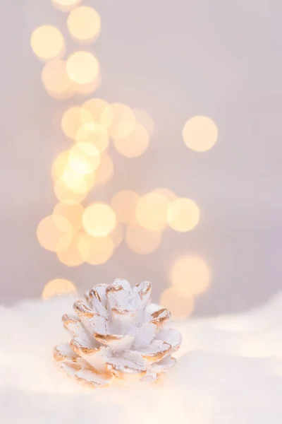 Kerst Achtergrond Peperkoek Dennenappel Koekje — Stockfoto