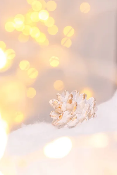 Kerst Achtergrond Peperkoek Dennenappel Koekje — Stockfoto