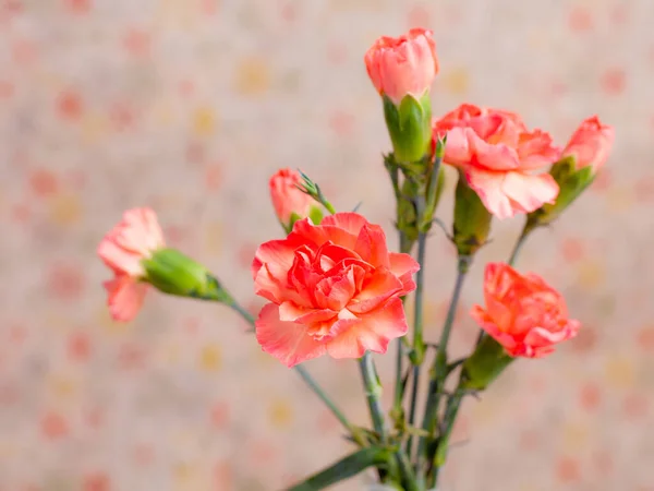 Großaufnahme Von Blumen Vase Auf Holztisch — Stockfoto