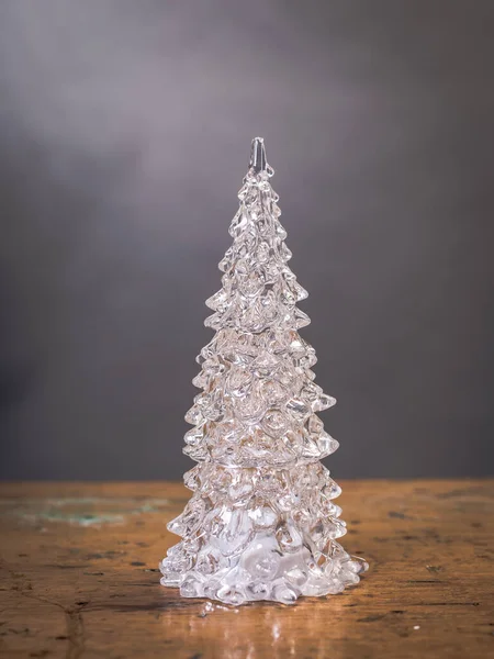 Árbol Navidad Blanco Con Luces Brillo Brillante Vista Cerca —  Fotos de Stock