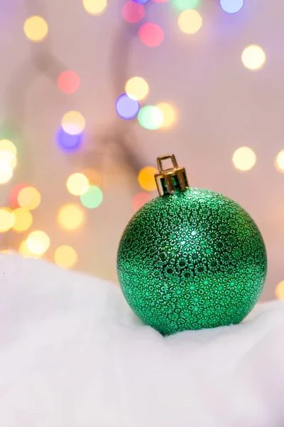 Decoración Navidad Con Luces Bokeh —  Fotos de Stock