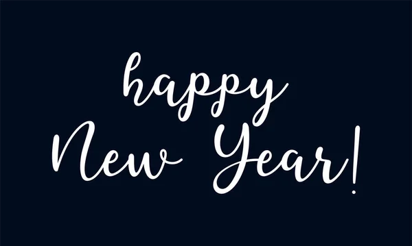 Handskizziertes HAPPY NEW YEAR Zitat. Schriftzug für Plakat, Aufkleber, Flyer, Header, Karte, Werbung, Ankündigung. — Stockvektor