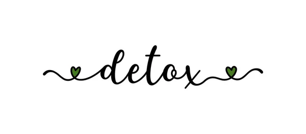 Mano bosquejado palabra DETOX como anuncio, banner web — Archivo Imágenes Vectoriales