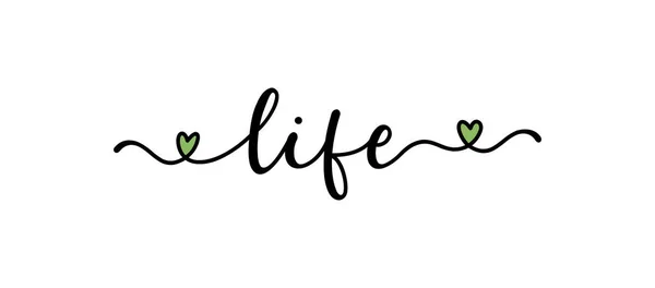 Ručně načrtnuté slovo LIFE jako reklama, webový banner — Stockový vektor
