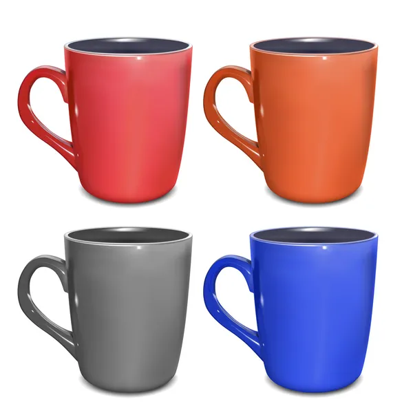 Tazas de colores — Vector de stock