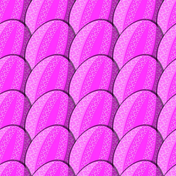 Naadloze patroon van eieren met curl — Stockvector