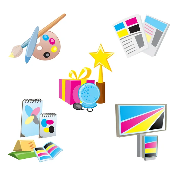 Promotional Items Icons — Stock Vector