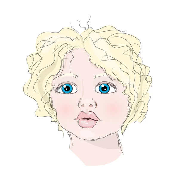 Portrét, dítě — Stockový vektor