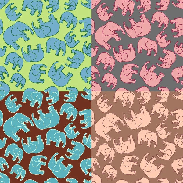 Elefantmönster — Stock vektor