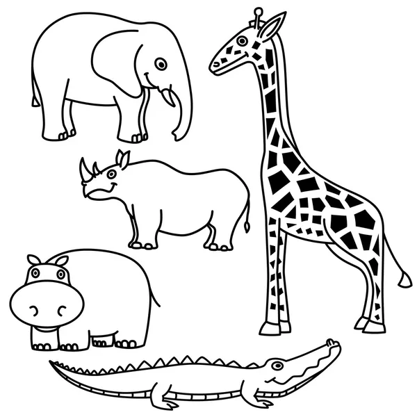 Zoo animal outlines Vector Art Stock Images | Depositphotos