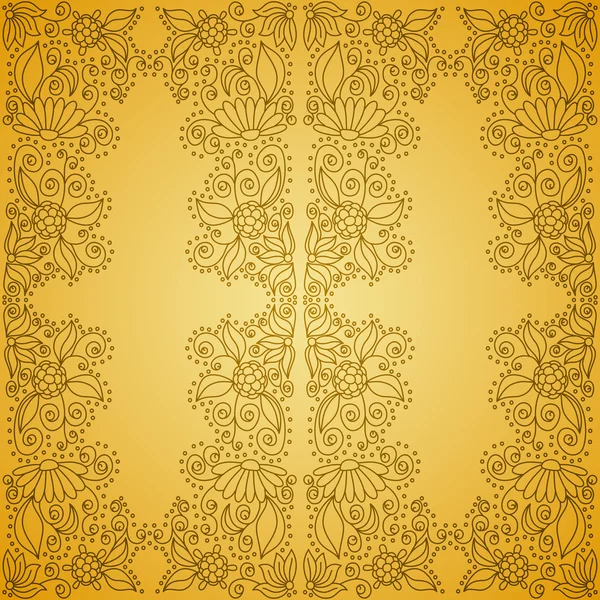 Seamless Vintage Gold Pattern — Stock Vector