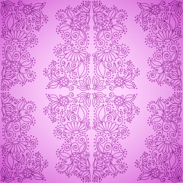 シームレスなヴィンテージのピンクのパターン — ストックベクタ
