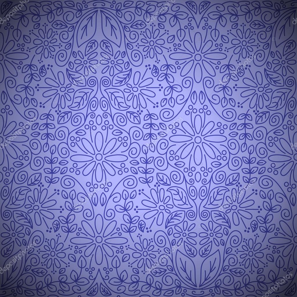 Seamless vintage floral wallpaper — Stock Vector © BeatWalk 42424409