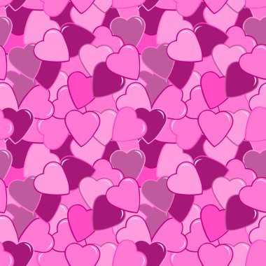 sorunsuz pembe kalp desen