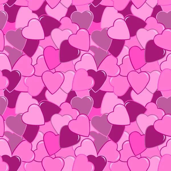 Бесшовный розовый рисунок сердца — стоковый вектор