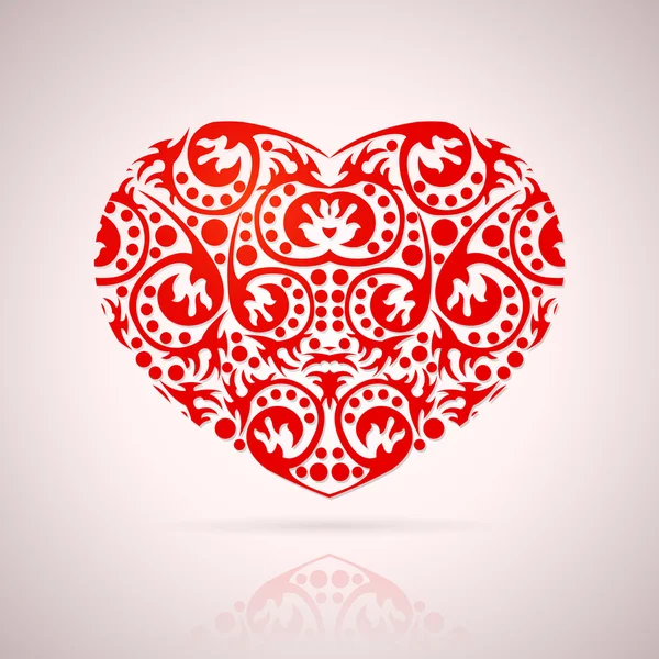 Abstract red heart — Stock Vector