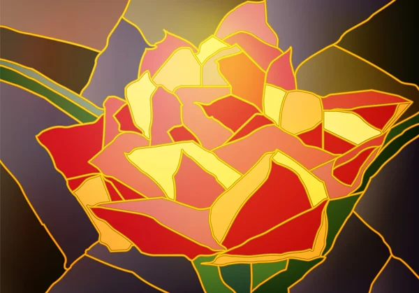 Tulipe en verre teinté — Image vectorielle