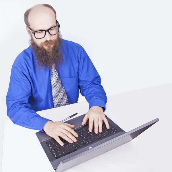 Working and typing - Businessman (Series) — Stock Photo, Image