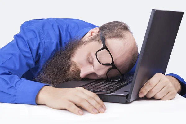 Spaní v práci - podnikatel (série) — Stock fotografie