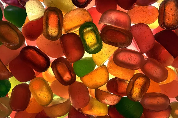 Candy Pattern Silhouette Many Multi Colored Yummy Bright Candies Different — Fotografia de Stock