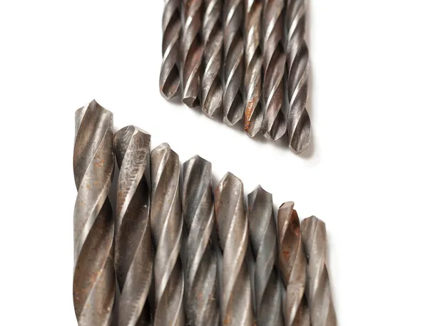 Drill Bit Set Isolated — Stock Photo, Image