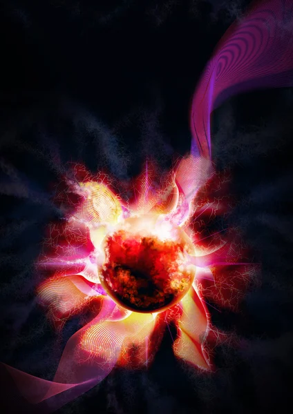 Abstract Sphere with Plasma — Stock Photo, Image