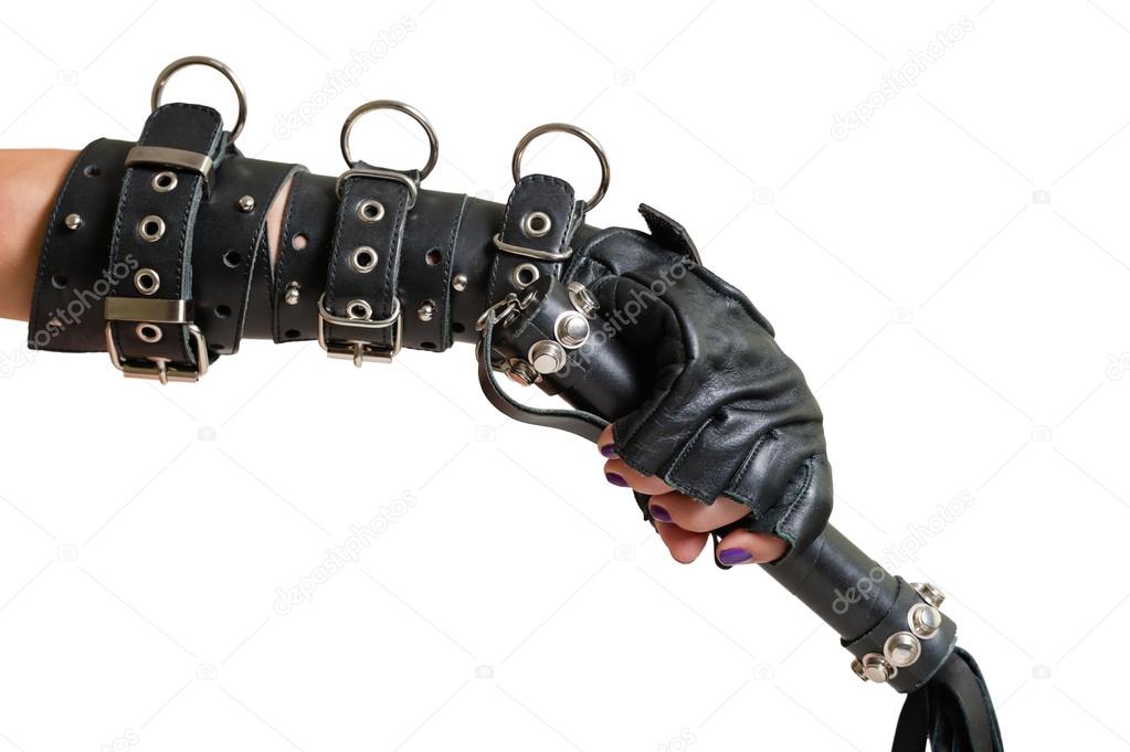 Hand in Leather Glove and Lash