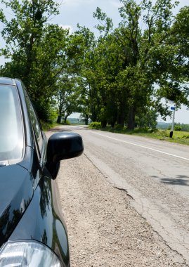 Açık görüş araba ön taraftan 