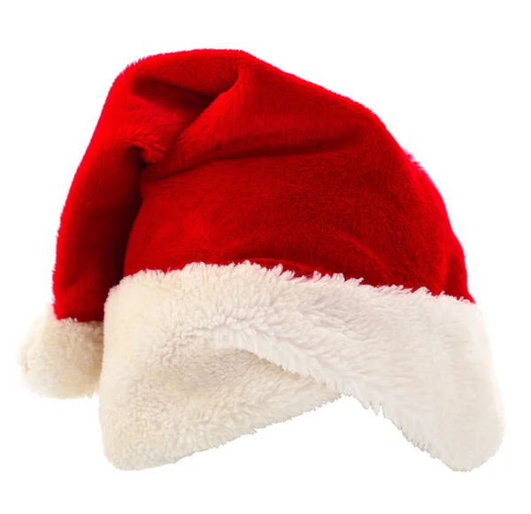 Santa Claus Red Hat Isolated White Background Stock Image