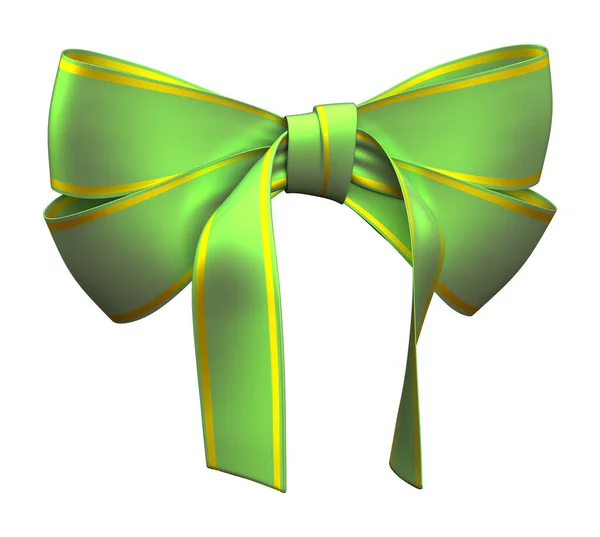 Green Bow Knot Rendering Illustration — Fotografia de Stock