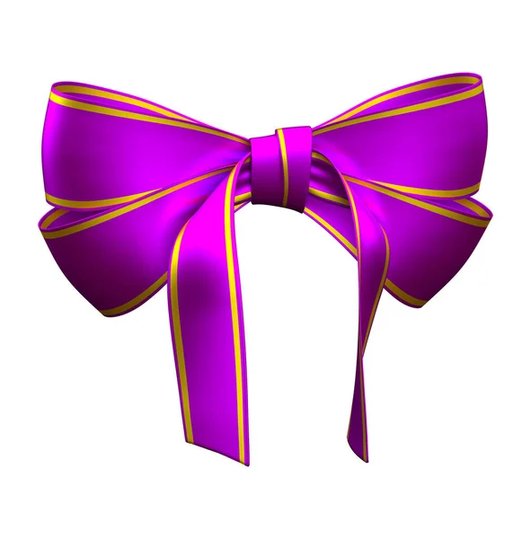 Purple Bow Knot Rendering Illustration — Zdjęcie stockowe