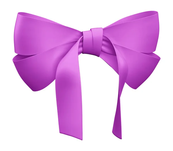 Pink Bow Knot Rendering Illustration — ストック写真