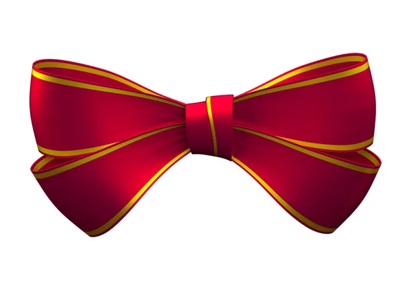 Red Bow Knot Rendering Illustration — 스톡 사진