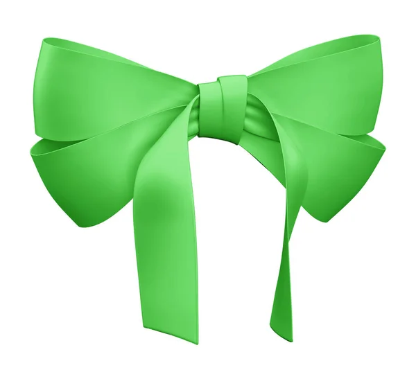 Apple Green Bow Knot Rendering Illustration — Stok fotoğraf