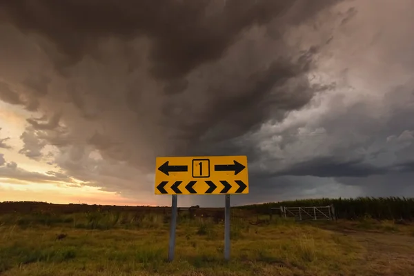 Stormy Sky Due Rain Argentine Countryside Pampa Province Patagonia Argentina — Stock Photo, Image