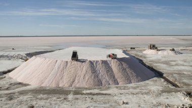 Salinas Grandes de Hidalgo, La Pampa, Patagonya, Arjantin.