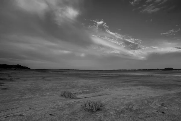 Salpeter Auf Dem Boden Einer Lagune Einer Halbwüstenumgebung Provinz Pampa — Stockfoto
