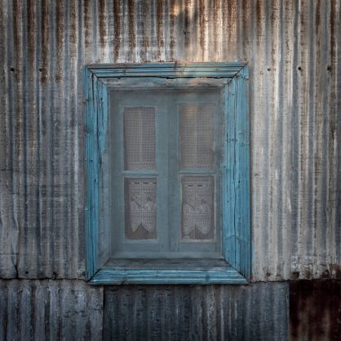 Puerto Piramitleri, Yarımada Valdes, Chubut Eyaleti, Patagonya, Arjantin 'de tipik bir yapı..